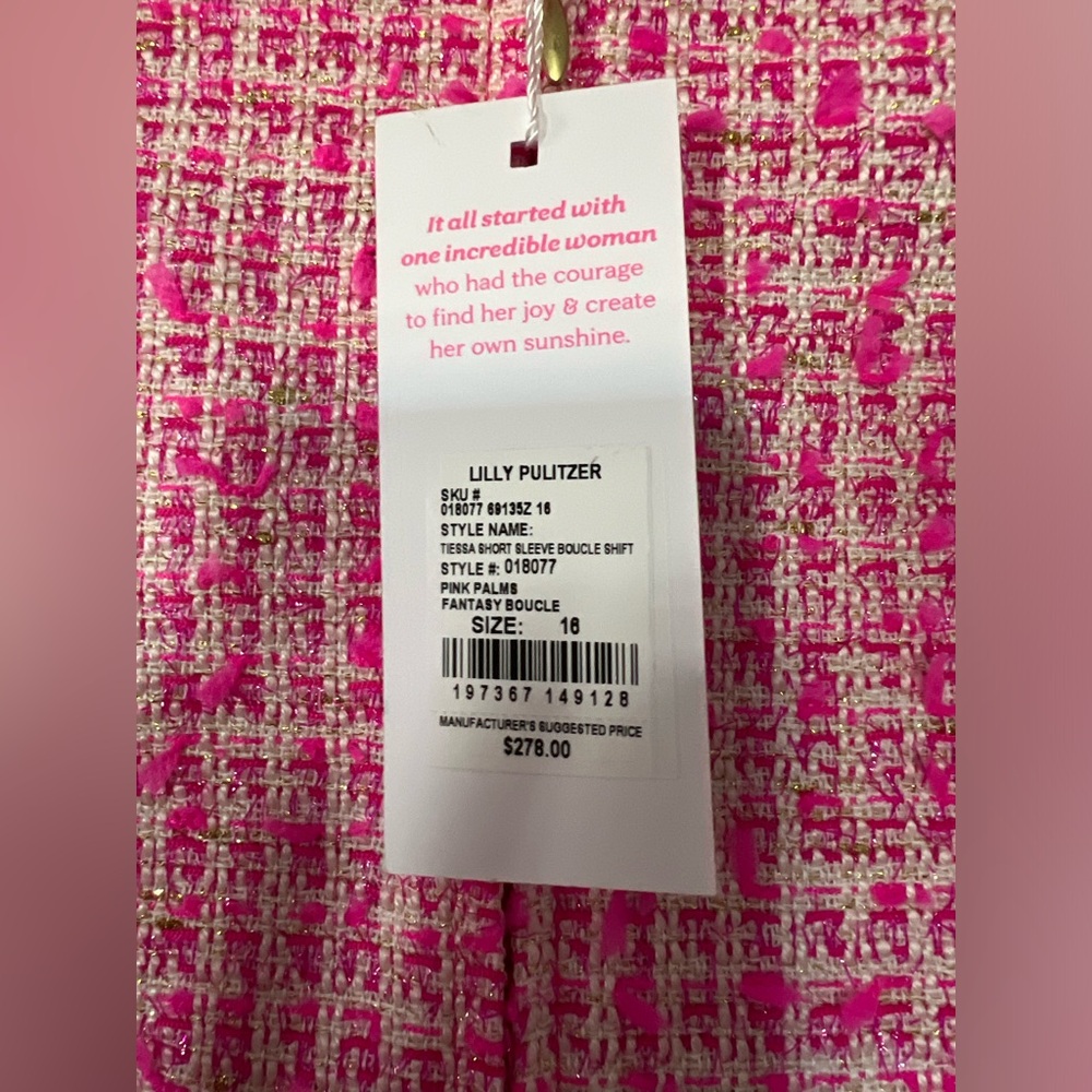NWT Lilly Pulitzer Tiessa Short Sleeve Boucle Shift - 16 - Picture 2 of 4